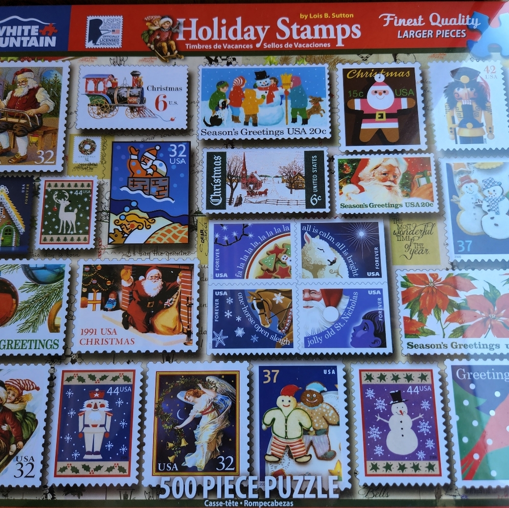 White Mountain Holiday Stamps puzzle  500 pcs